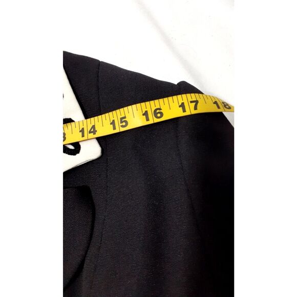 Executive Collection Women's Black 100% Poly 1 Piece Blazer Jacket Size 2 # 6 - Picture 6 of 7